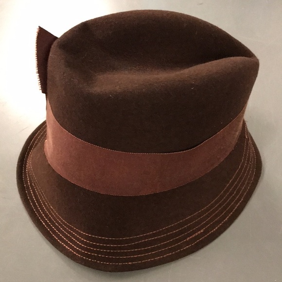 Vintage Brown Felt Bucket Hat - Picture 2 of 9